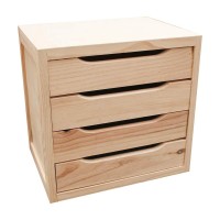 Astigarraga 4Caj-Blna40 Chest Of Drawers Made Of Solid Natural Pine