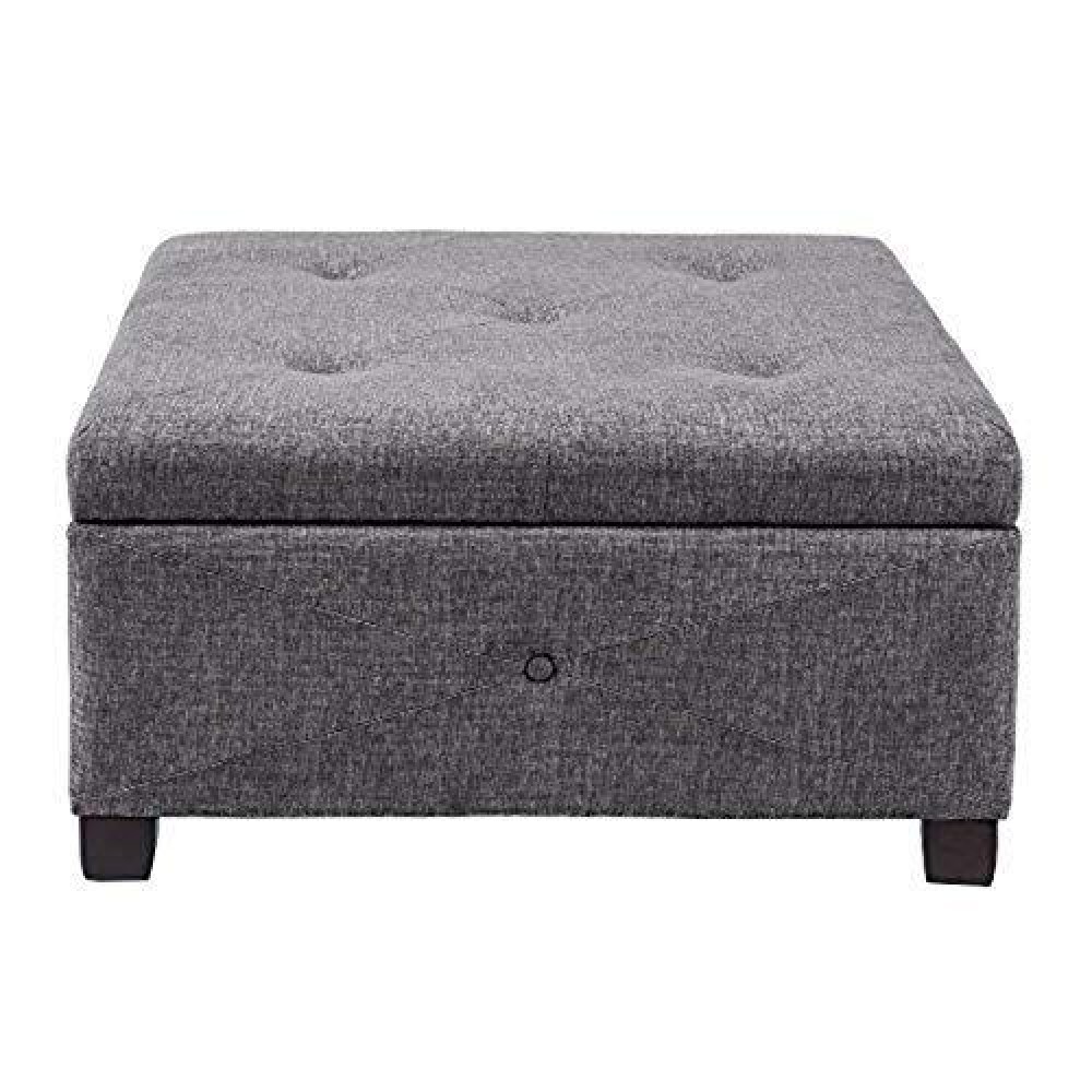 Madison Park Aspen Button Tufted Storage Ottoman