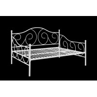 Dhp Victoria Daybed, Full Size Metal Frame, Multi-Functional Furniture, White