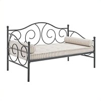 Dhp Victoria Daybed, Full Size Metal Frame, Multi-Functional Furniture, Pewter