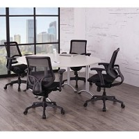 Workpro 1000 Series Ergonomic Mesh/Mesh Mid-Back Task Chair, Black/Black