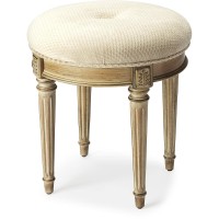 Butler Bernadette Olive Ash Burl Vanity Stool