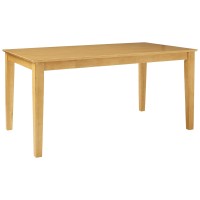 East West Furniture Mid Century Modern Dining Table, 60 X 36 X 30, Cat-Oak-S
