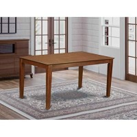 Capri Rectangular Dining Table 36X60 With Solid Wood Top - Mahogany Finish