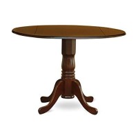 East West Furniture Dlt-Mah-Tp Dublin Table-Mahogany Table Top Surface And Mahogany Finish Pedestal Legs Hardwood Frame Modern Dining Table