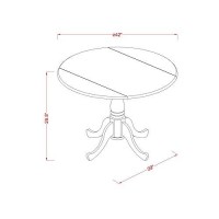 Dlt-Whi-Tp Round Table With 29 Drop Leaves