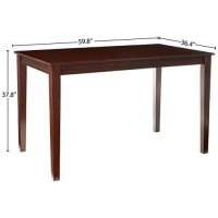East West Furniture Dut-Mah-H Rectangular Counter Height Dining Table, 36 60-Inch, Mahogany Finish