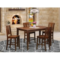 5 Pc Counter Height Table Set- Pub Table And 4 Counter Height Chair.