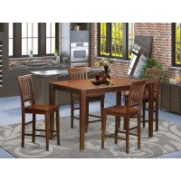 5 Pc Counter Height Table Set- Pub Table And 4 Counter Height Chairs.