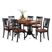 East West Furniture 7 Pc Dining Room Set-Dining Table And 6 Kitchen Dining Chairs