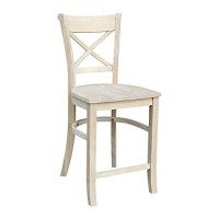 International Concepts Charlotte Counter Height Stool, 24-Inch, Ready To Finish