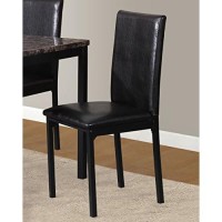Roundhill Furniture 5 Piece Citico Metal Dinette Set With Laminated Faux Marble Top - Black