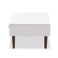 Baxton Studio Gemini Wood Contemporary Coffee Table, White
