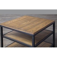 Baxton Studio Caribou Wood And Metal End Table