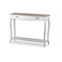 Baxton Studio Bourbonnais Wood Traditional French Console Table, 355 X 456 X 1388, White