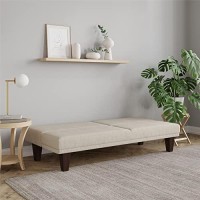 Dhp Dillan Convertible Futon Couch Bed With Microfiber Upholstery And Wood Legs - Tan