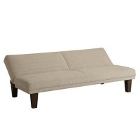 Dhp Dillan Convertible Futon Couch Bed With Microfiber Upholstery And Wood Legs - Tan