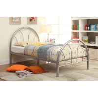 Furniture Of America Andy Metal Youth Bed, Silver, Full