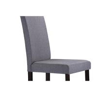 Baxton Studio Andrew Contemporary Espresso Wood And Grey Fabric Dining Chairs (Set Of 2)