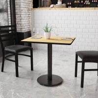 Flash Furniture 24'' X 30'' Rectangular Natural Laminate Table Top With 18'' Round Table Height Base
