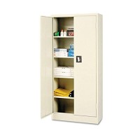 Alera Cm6615Py Space Saver Storage Cabinet Four Shelves 30W X 15D X 66H Putty