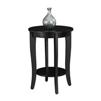 Convenience Concepts American Heritage Round End Table, Black