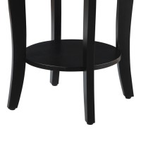 Convenience Concepts American Heritage Round End Table, Black