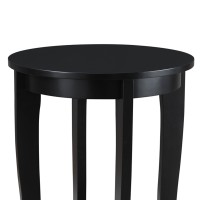 Convenience Concepts American Heritage Round End Table, Black