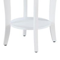 Convenience Concepts American Heritage Round End Table, White