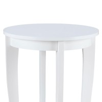 Convenience Concepts American Heritage Round End Table, White