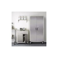 Seville Classics Cabinet Storage, 36 W X 18 D, Granite Gray