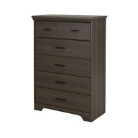 South Shore Versa Collection 5-Drawer Dresser, Gray Maple With Antique Handles