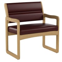 Wooden Mallet Valley Bariatric Guest, Sled Base Chair, Light Oak