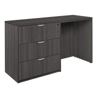 Regency Legacy Stand Side Storage Set With Lateral File And Desk, 72 X 23, Ash Grey
