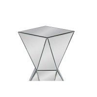 Baxton Studio Rebecca Contemporary Multi-Faceted Mirrored Side Table