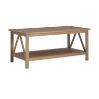 Linon Titian Driftwood Coffee Table, 44W X 21.97D X 20H