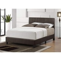 Viscologic Luca Platform Bed With Faux Leather Headboardfootboard And Rails (Full)