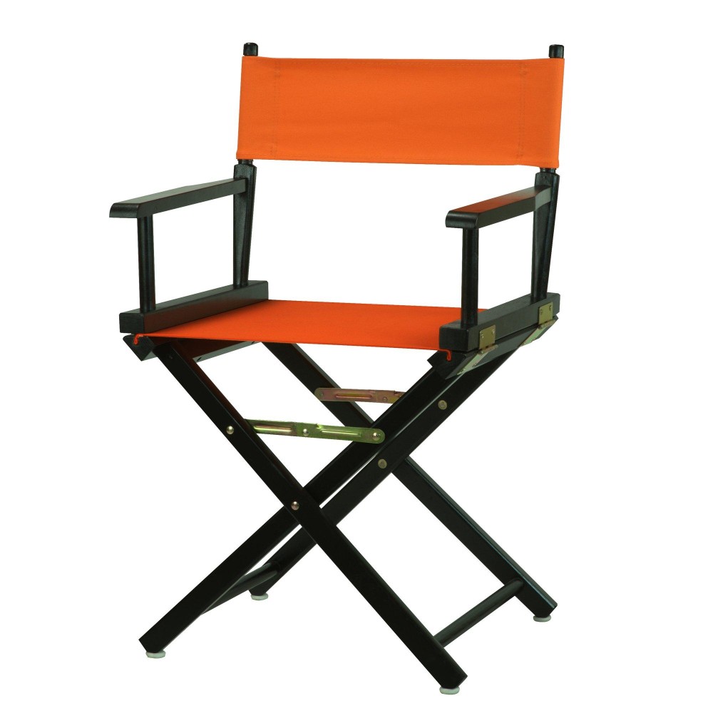 Casual Home 18 Directors Chair Black Frame With Tangerine Canvas