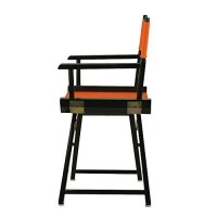 Casual Home 18 Directors Chair Black Frame With Tangerine Canvas