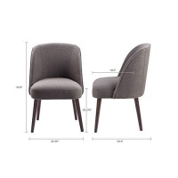 Madison Park Bexley Rounded Back Dining Chair Charcoal See Below