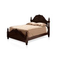 Furniture Of America Lurencia English Style Low Poster Bed, Queen, Cherry