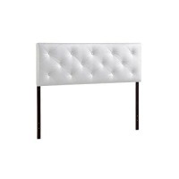 Baxton Studio Baltimore Modern And Contemporary King White Faux Leather Upholstered Headboard