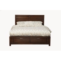 Alpine Furniture Panel Bed Double Cappuccino