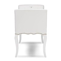Baxton Studio Wholesale Interiors Kristy Modern & Contemporary Faux Leather Classic Seating Bench, White