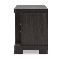 Baxton Studio Tv838074-Embosse Tv-Stander, 47, Grey/Dark Brown