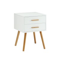 Convenience Concepts Oslo 2 Drawer End Table, White