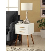 Convenience Concepts Oslo 2 Drawer End Table, White