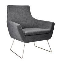 Adesso Kendrick Chair, Charcoal Grey