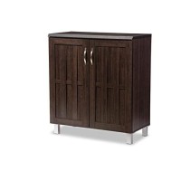 Baxton Studio Wholesale Interiors Excel Sideboard Storage Cabinet, Dark Brown