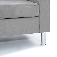 Divano Roma Furniture Small Space Modern Sectional Sofa, Gray